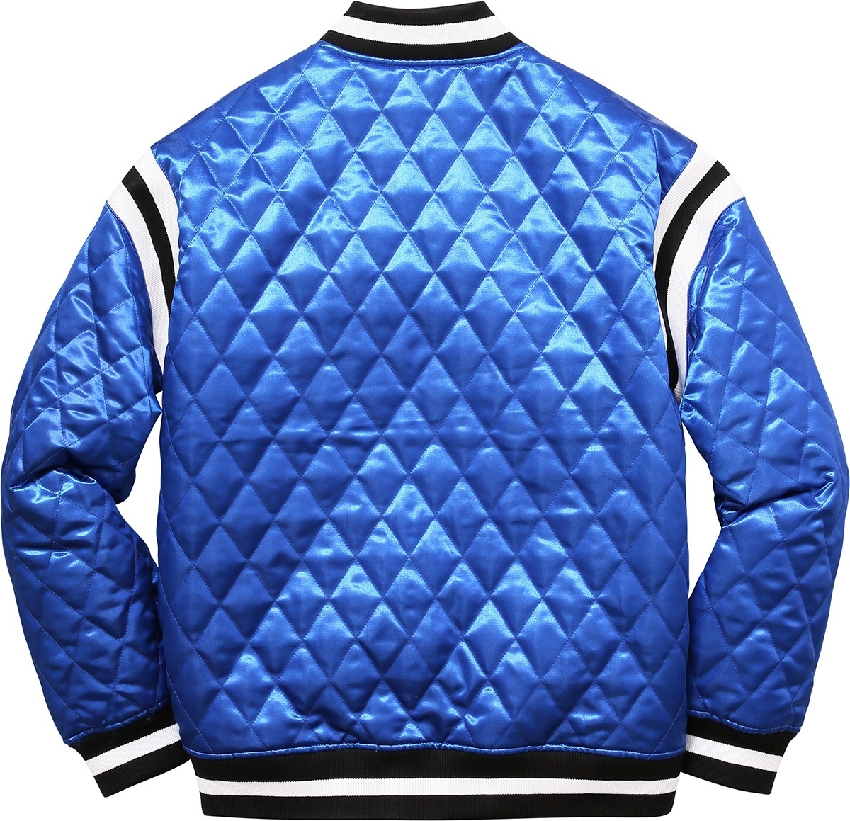 Quilted Satin Varsity Jacket view 3